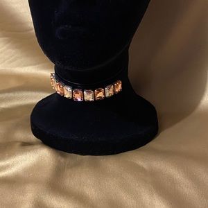 Handmade Black Velvet Rhinestones Chocker